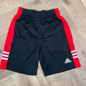 Adidas Red & Black Boys Size Medium Athletic Shorts